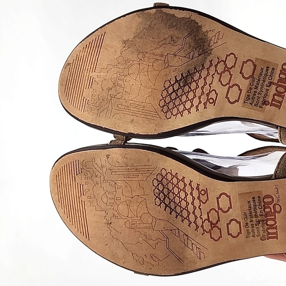 Indigo By Clarks Tan Suede Leather Slingback Strappy Sandals Low Heel Size 7M - Picture 10 of 16